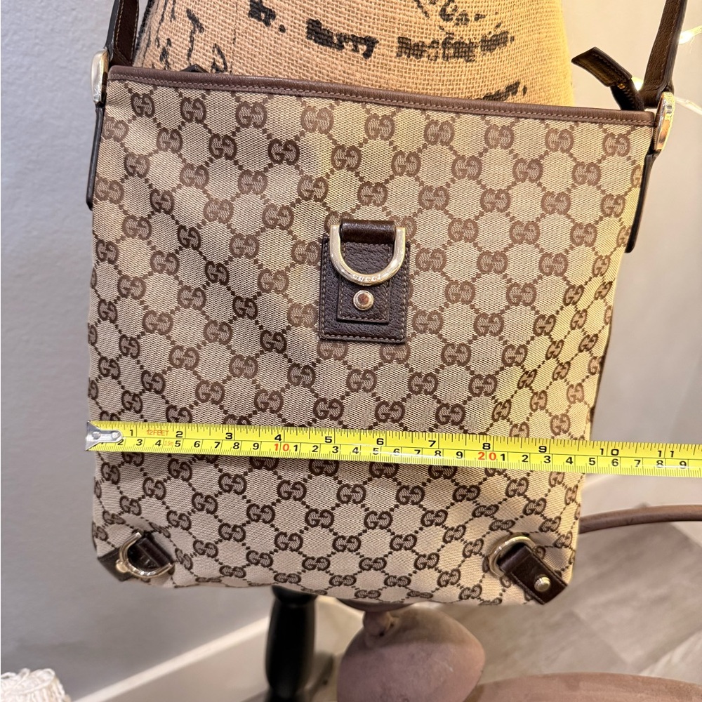GUCCI Brown GG Canvas Crossbody Bag - Picture 7 of 10